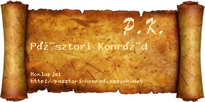 Pásztori Konrád névjegykártya