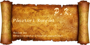 Pásztori Konrád névjegykártya